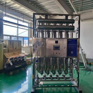 高效节能环保列管多效蒸馏水机冠宇LD1000-5电加热型原水处理装置