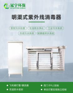 冠宇320W灯管农村生活污水厂水处理明渠紫外线消毒GYH-6I-8/320